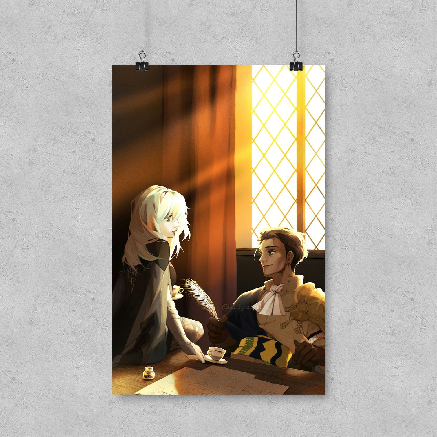 Golden Tea Time Poster