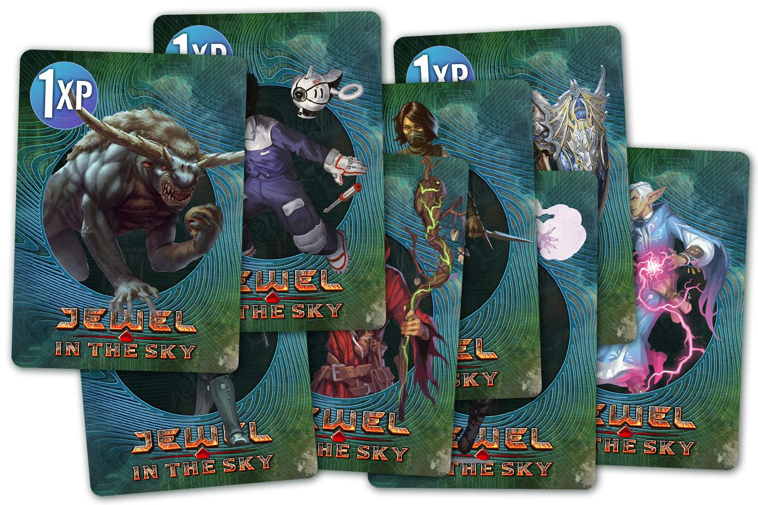 Mockup of the collection of XP cards accumulated so far.