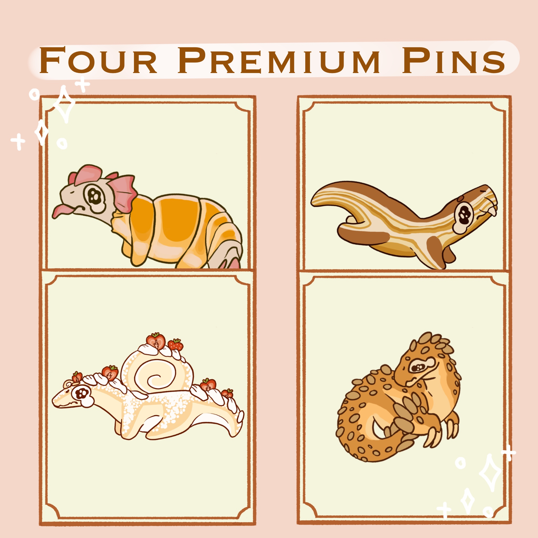 Four Premium Pins
