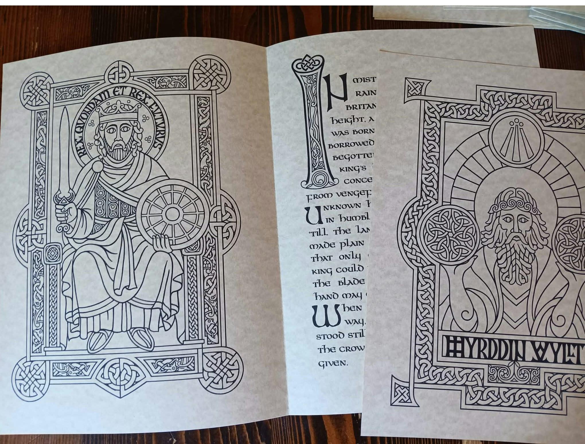 King Arthur Icon Page and Poem: Print Ready