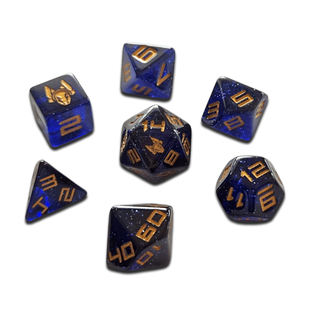 ZOR Dice Set - Galaxy & Gold