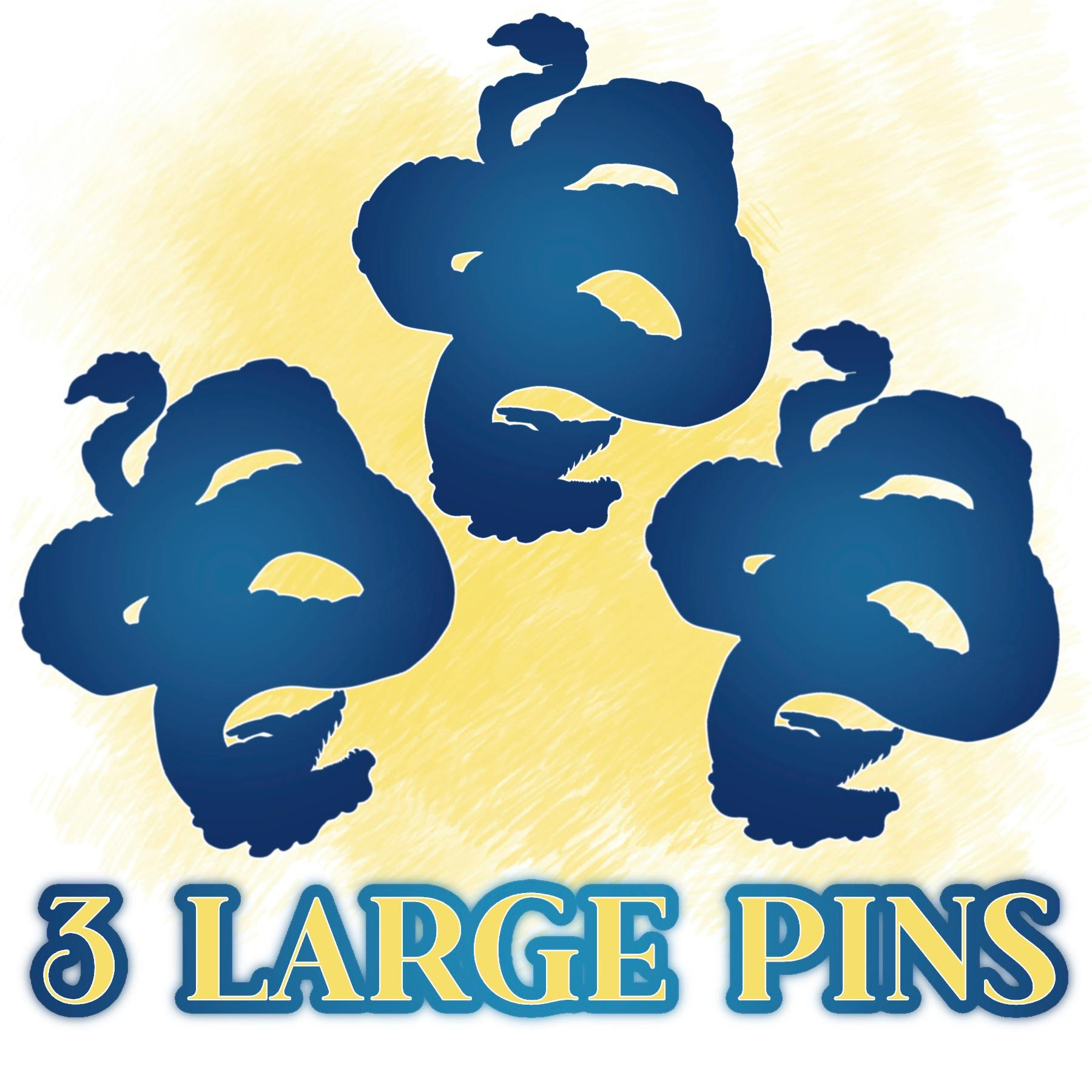 3 Large pins