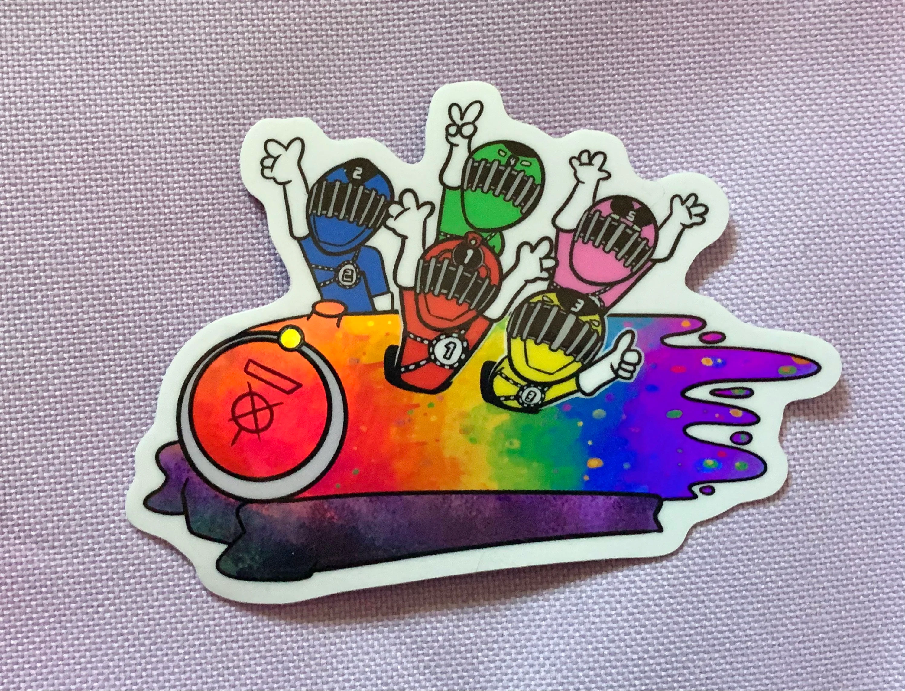 Rainbow Line holographic sticker