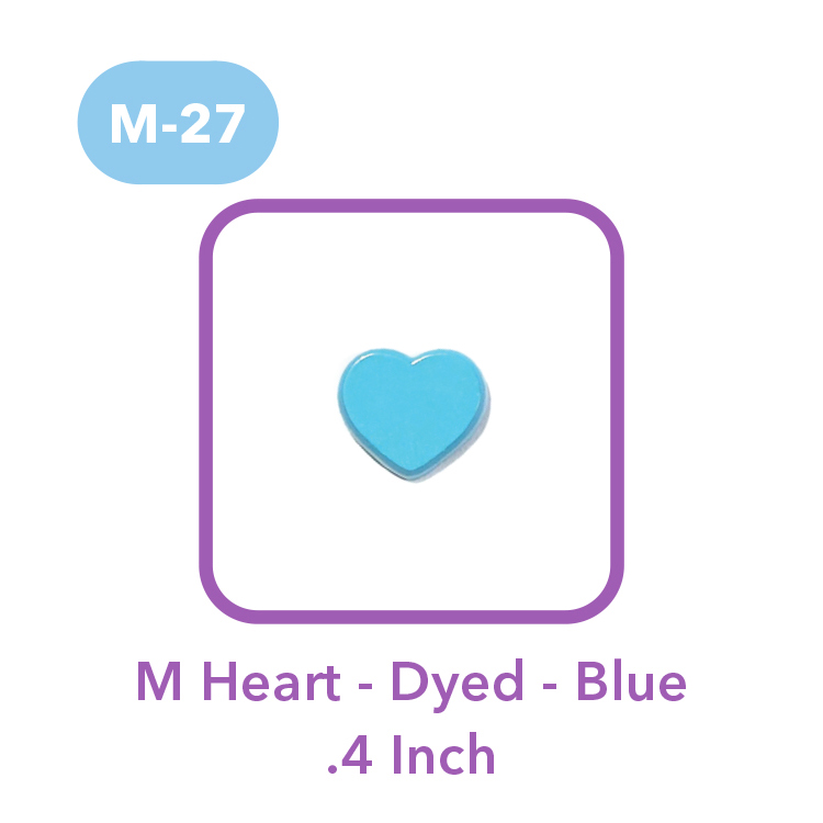 M-27 - Mini Heart - Dyed - Blue