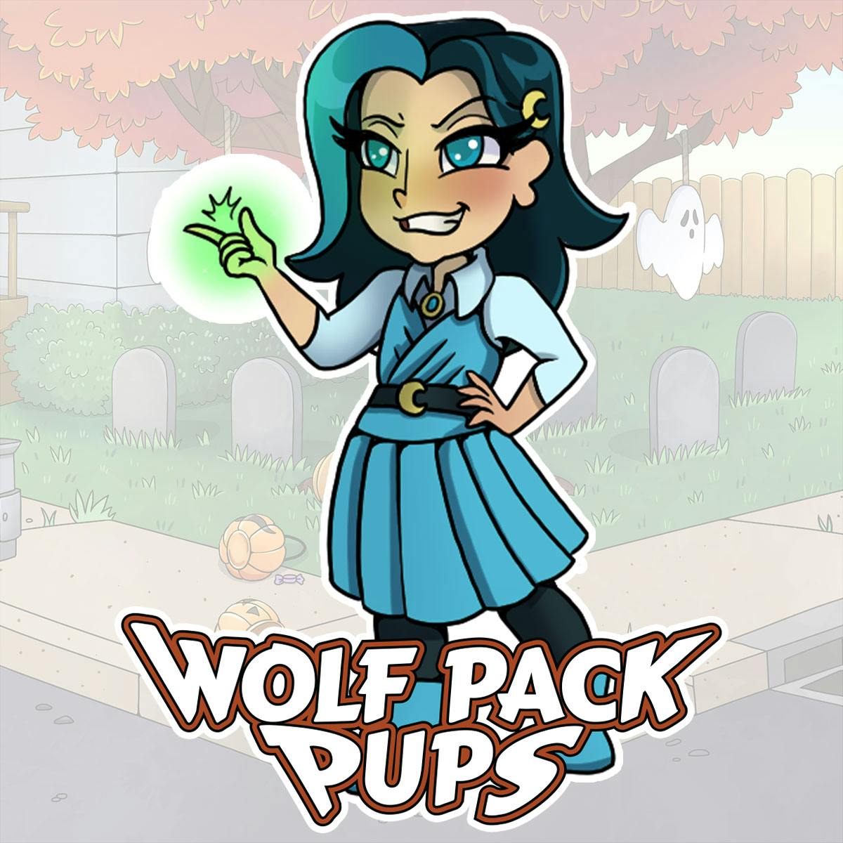 Wolf Pack Pups: Janelle 3x4″ Die Cut Sticker