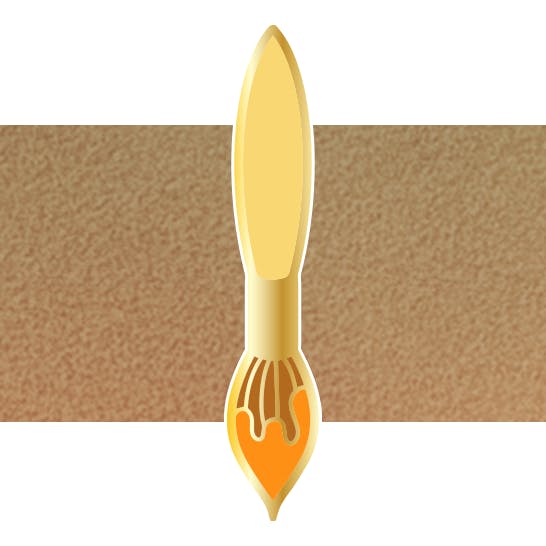 Yellow Brush Mini Pin