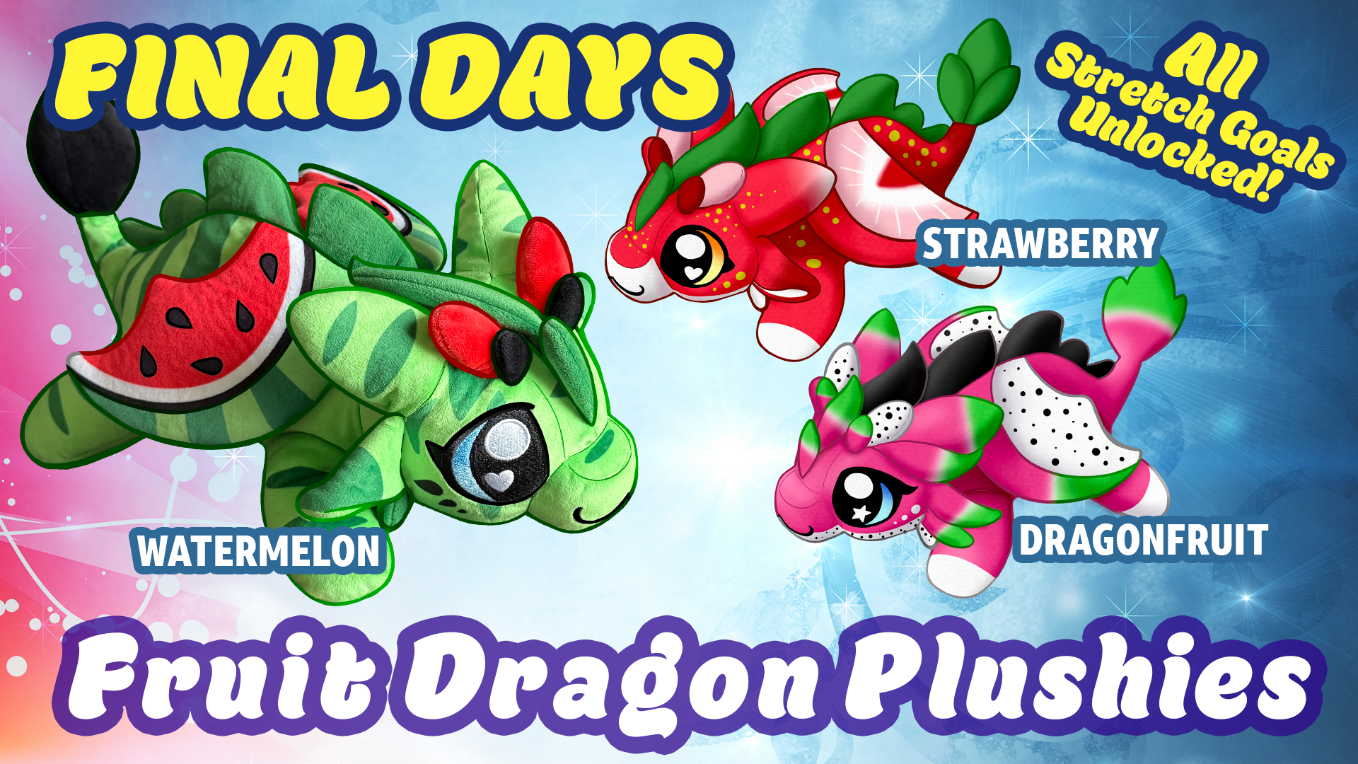 Fruit Dragon Plushies
