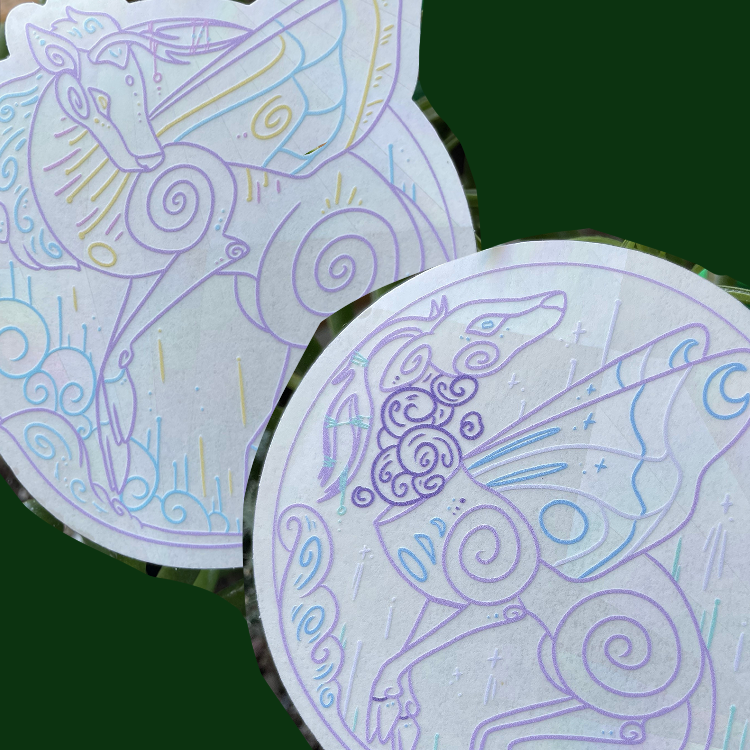 Fairy deer rainbow suncatcher/rainbow maker decal bundle