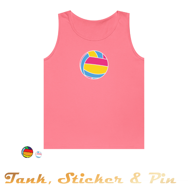 Volleyball Sticker, Pin & Tank