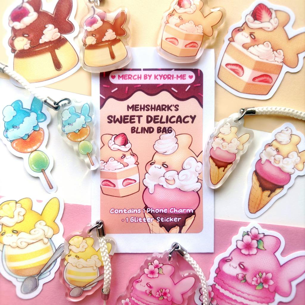 "Sweet Delicacy Mehshark" Phone Charm + Sticker Blind Bag