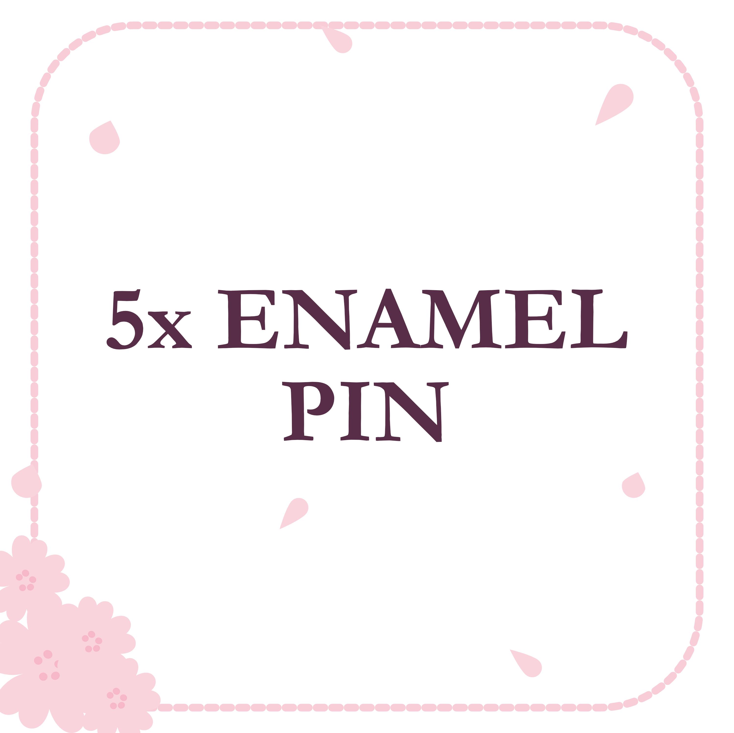 5x Enamel Pin