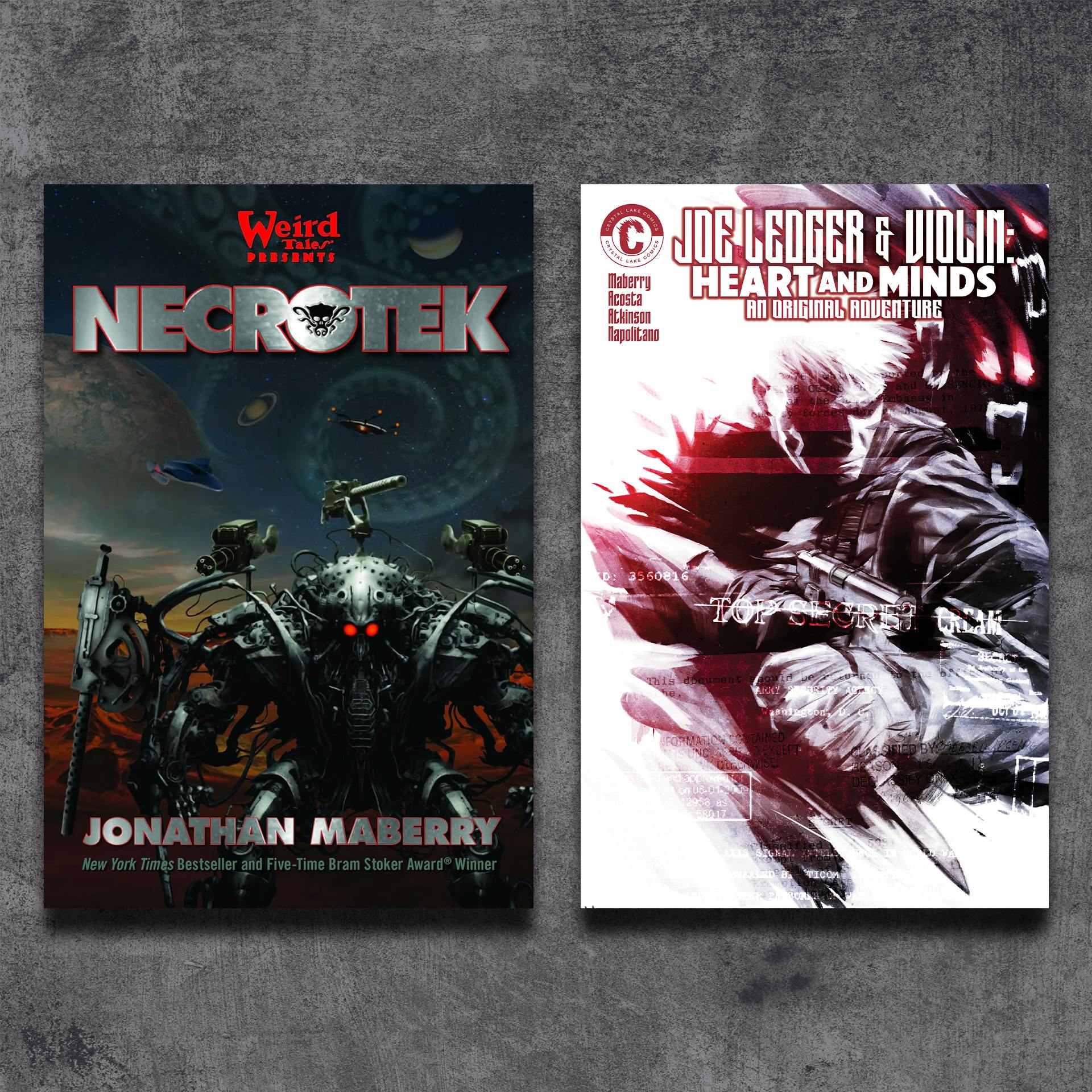 Signed NecroTek Hardcover + Joe Ledger & Violin Graphic Novel - Deluxe Hardcover