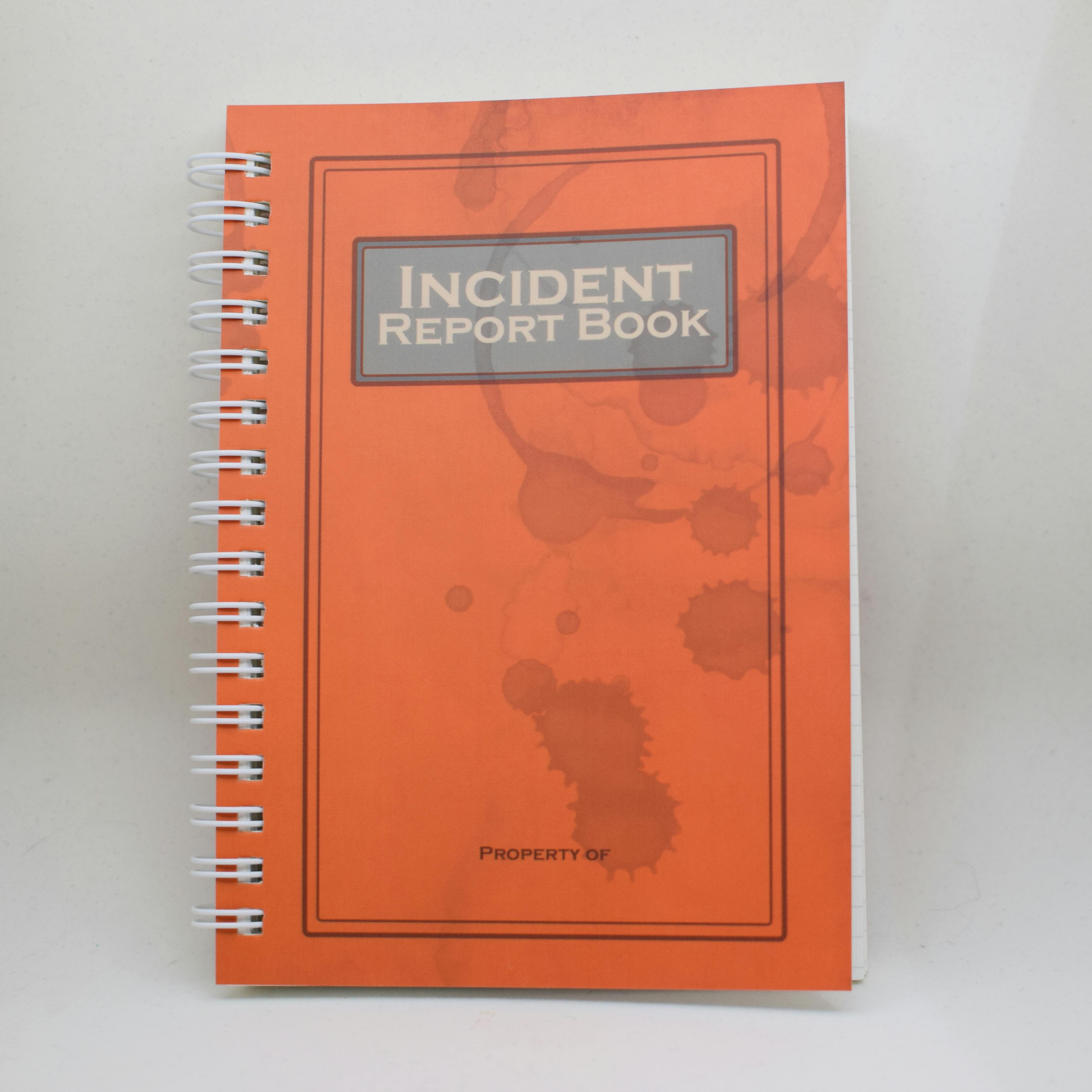 Incident Report Notebook Orange	
