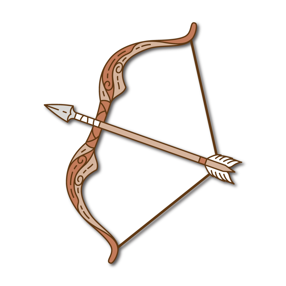 Heracles' Bow and Arrow Pin