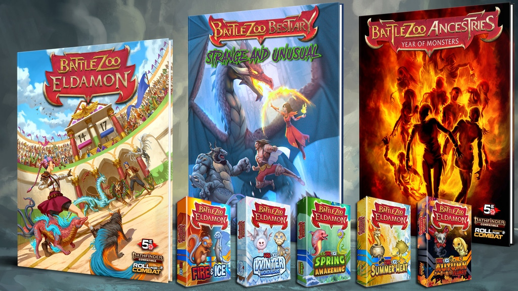 Get Ready for Battlezoo Eldamon, The Year of Monsters, Battlezoo Bestiary & Eldamon Battles for 5E and Pathfinder!