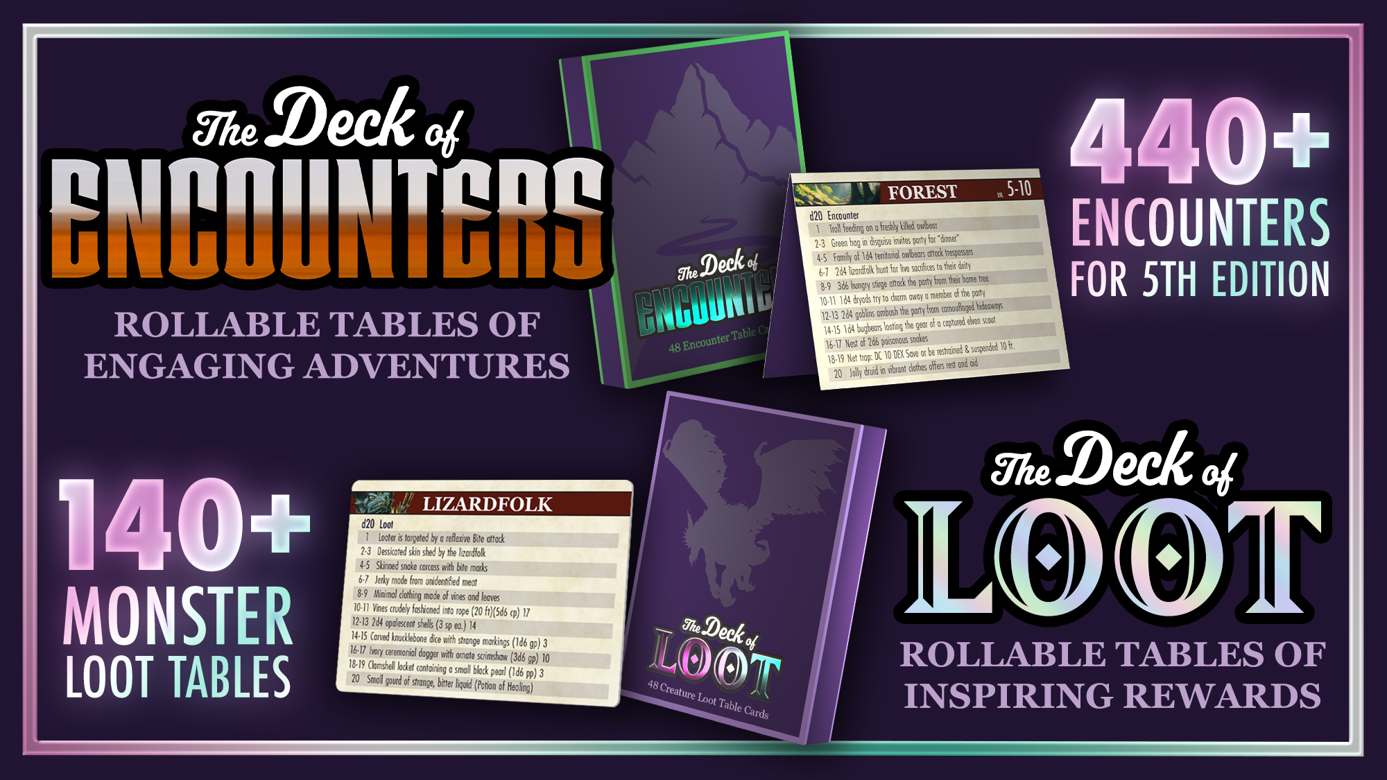 Get Ready for Deck of Encounters & Loot: Rollable Tables for DnD 5e