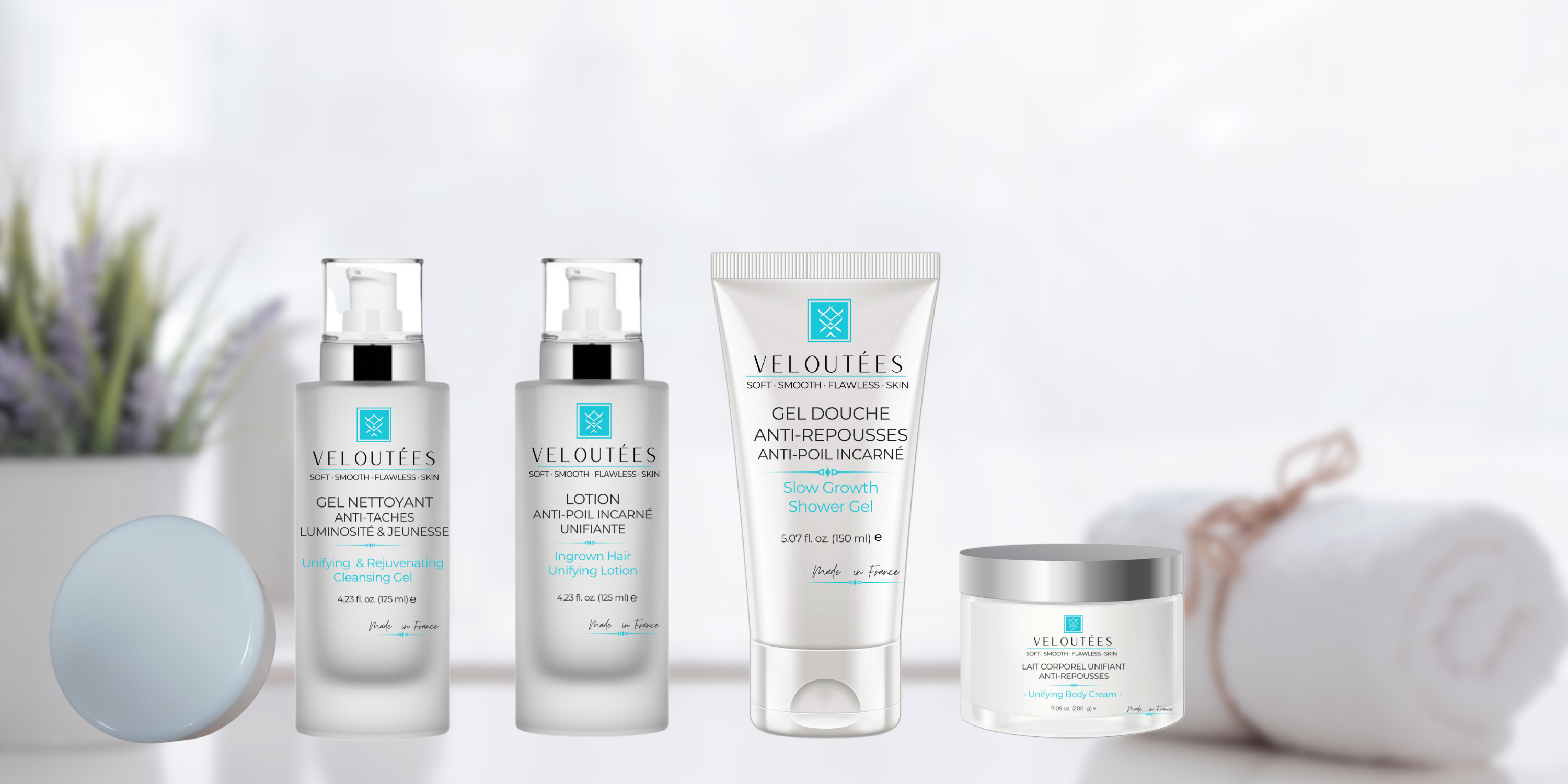Get Ready for For Soft Smooth Flawless Skin choose Veloutées Premium made in France