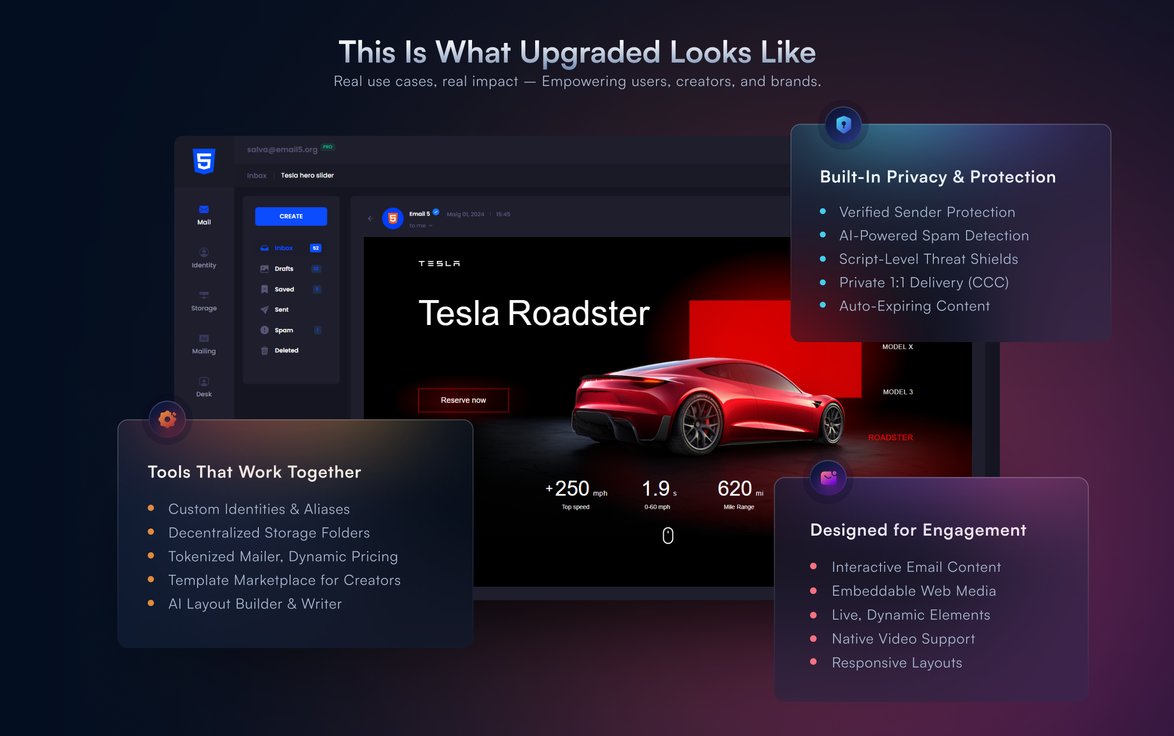Modern email, redefined — Built on Open Standards. Powered by $EMAIL. Ready for what’s next.