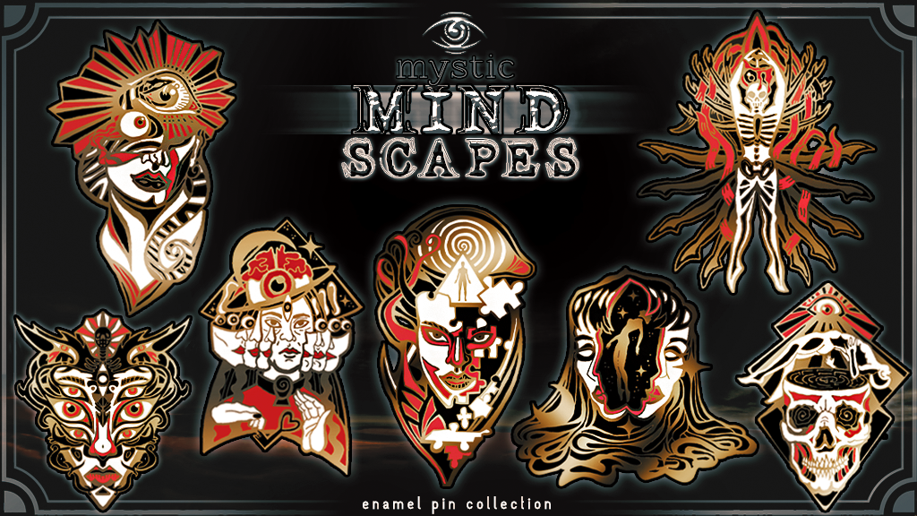 Get Ready for Mystic Mindscapes - an enamel pin collection