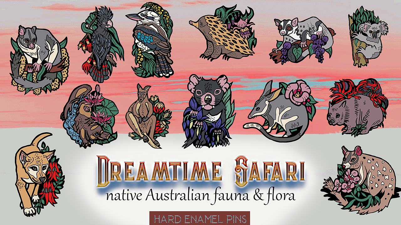 Get Ready for Dreamtime Safari: Native Australian animals - hard enamel pins