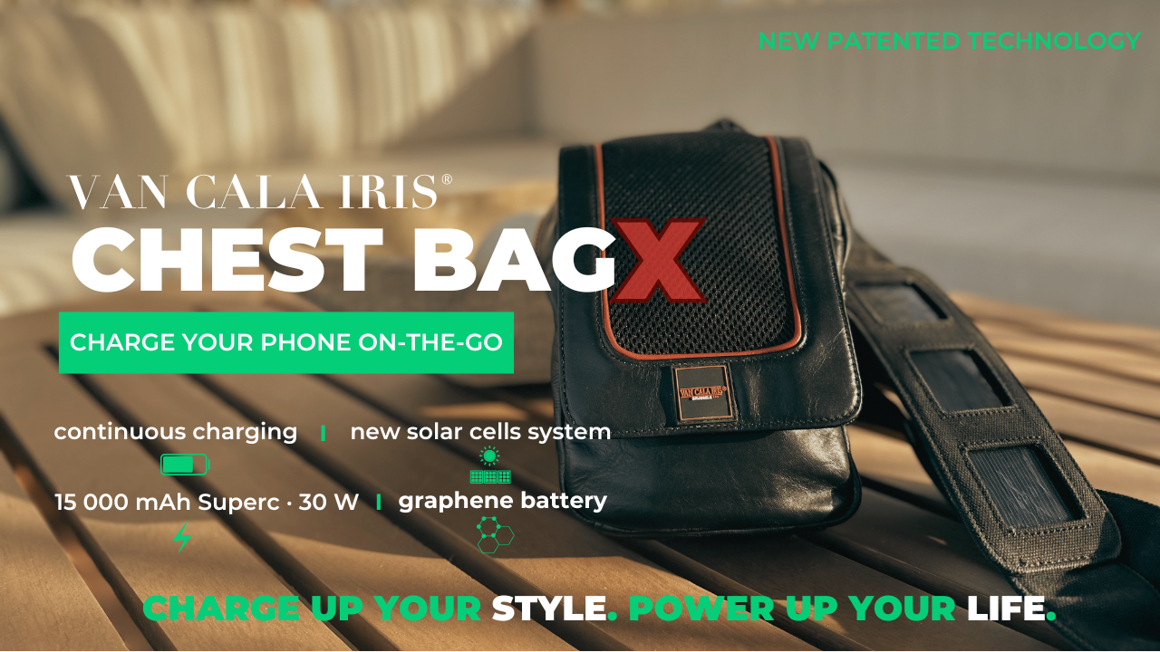 Get Ready for Solar Chest Bag X — Never Worry About Your Phone's Battery.