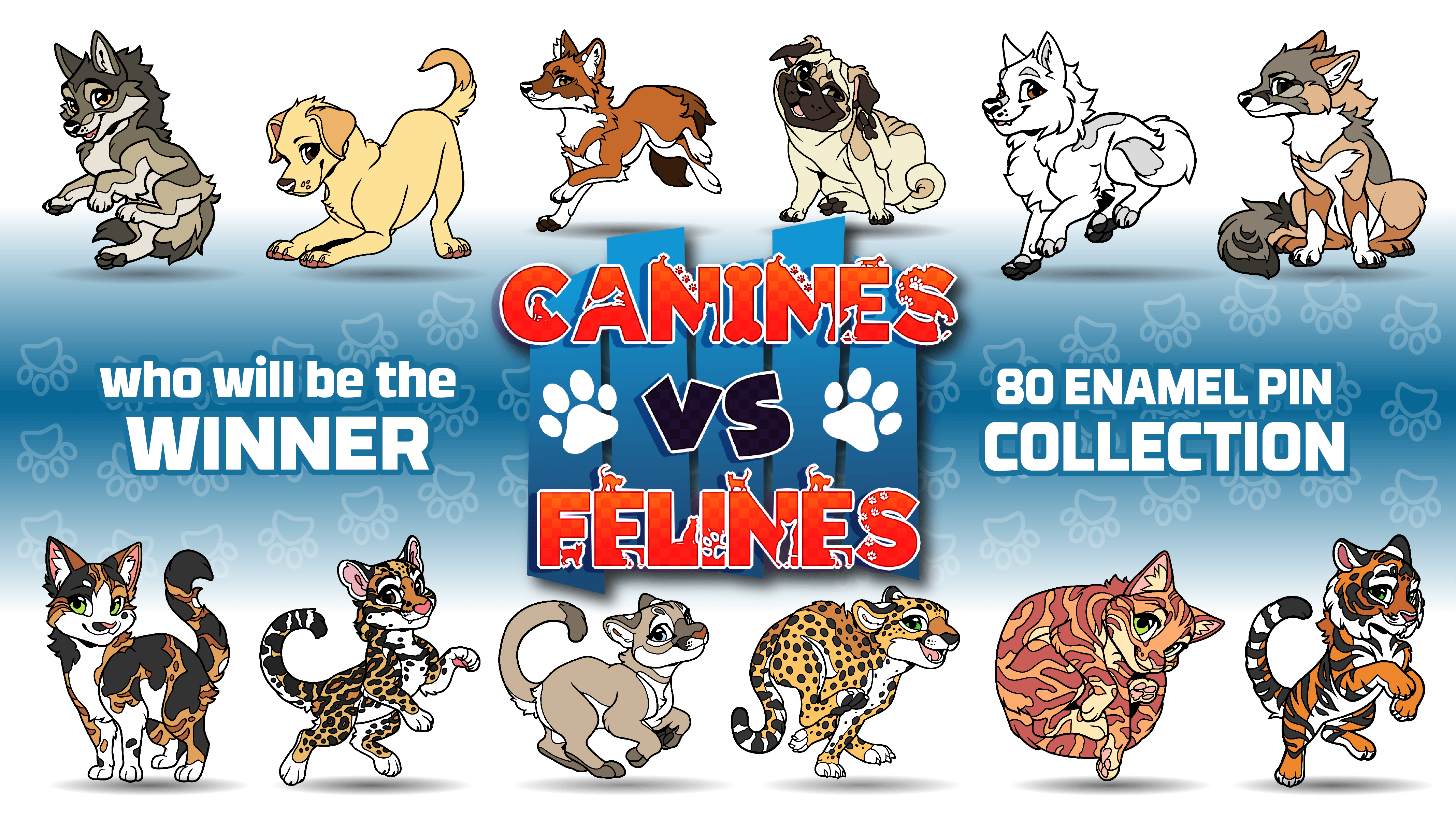 Special Early Access: Canines vs Felines: Enamel Pin Collection