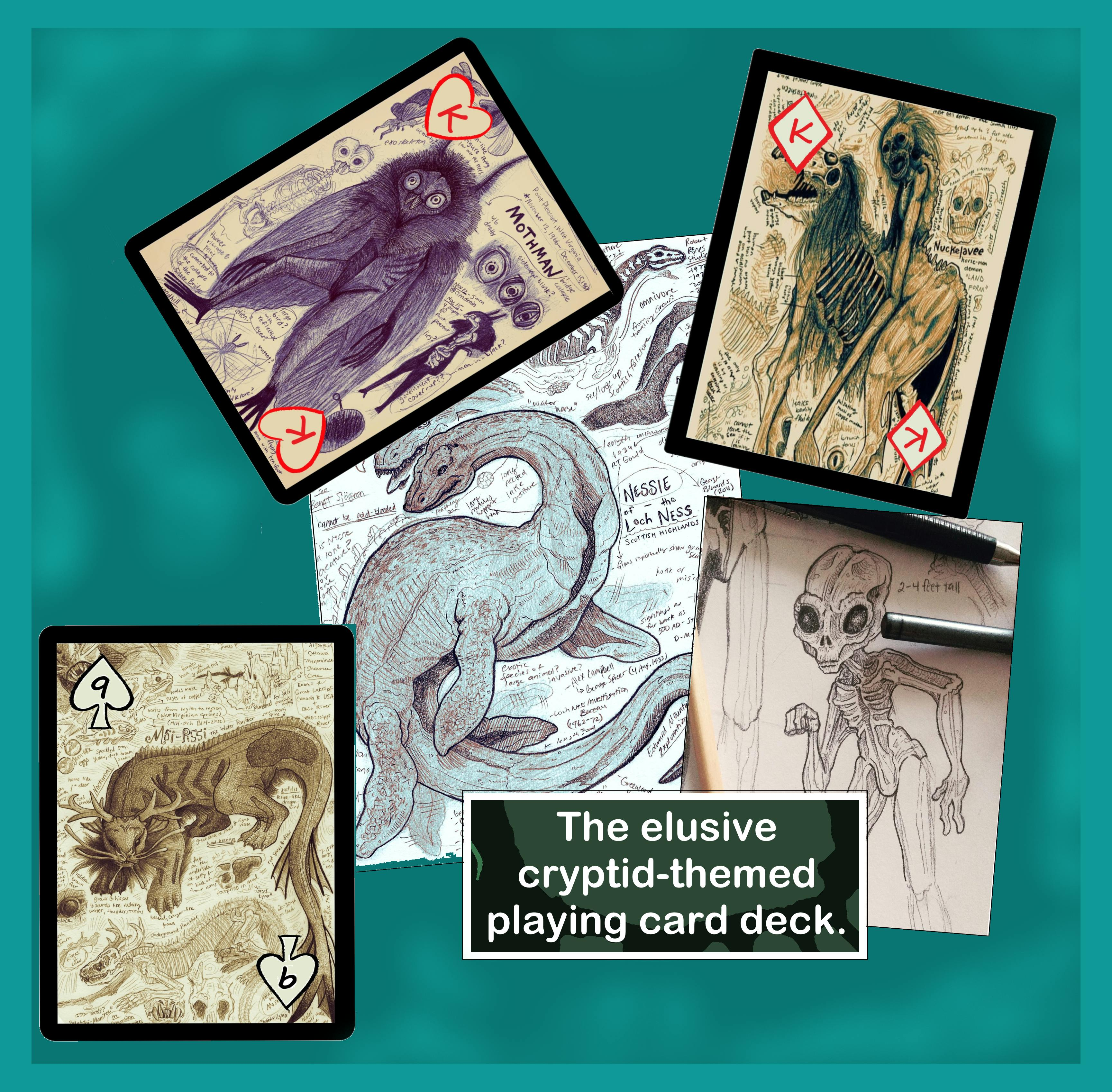Get Ready for Playing Card Deck: Victorian Cryptozoology Field Journal