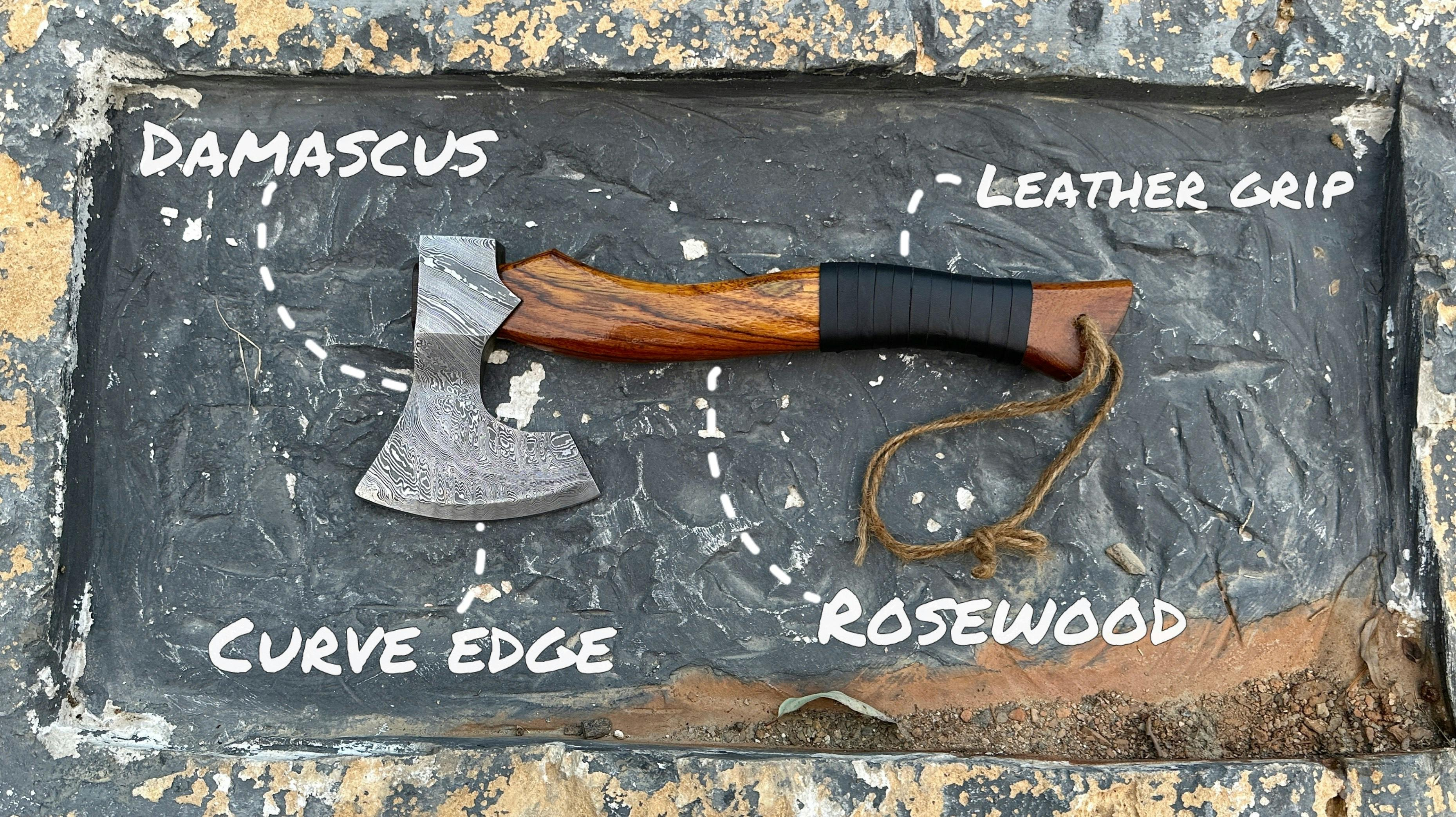 Get Ready for Eagle - Handmade Viking Damascus Camping Axe