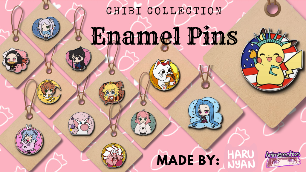 Get Ready for ENAMEL PINS chibi collection by Harunyan