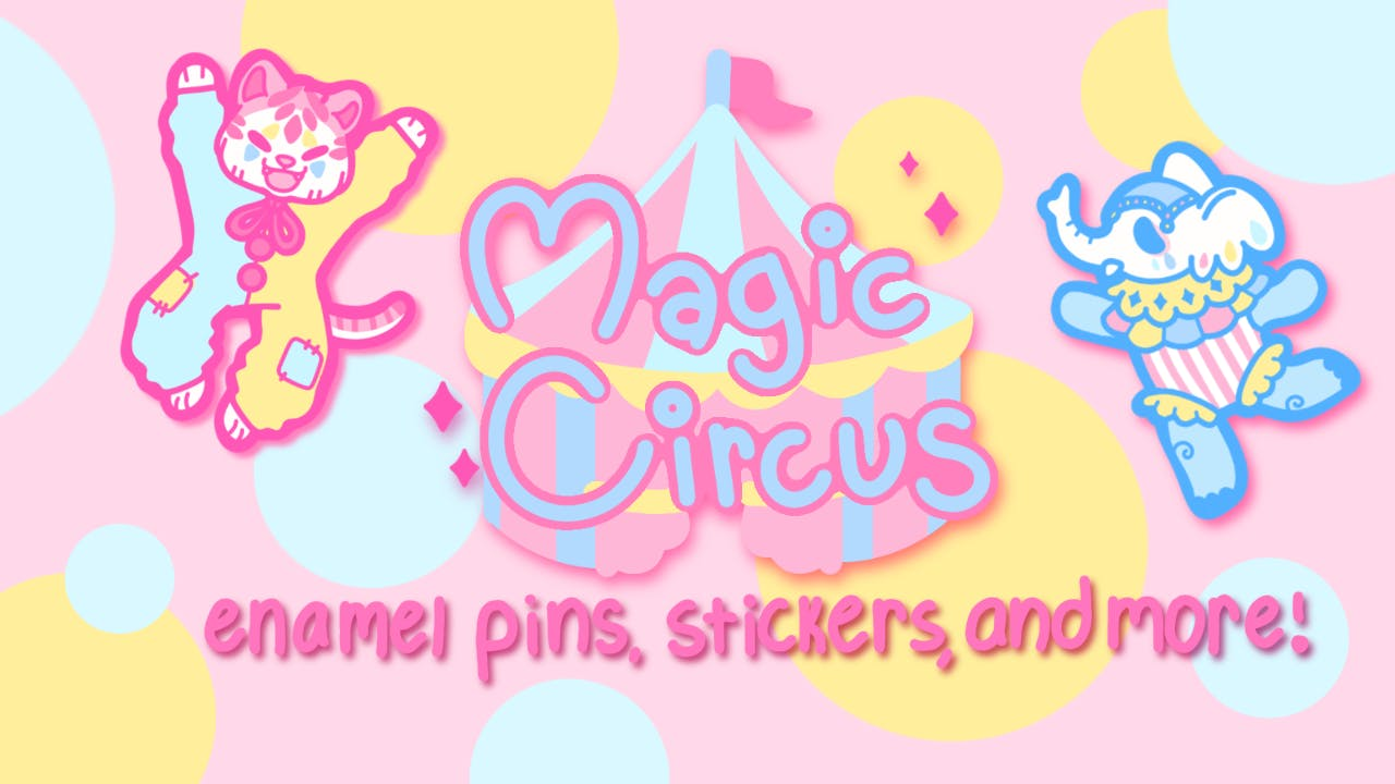 Get Ready for Magic Circus - Clowncore Animals Enamel Pins