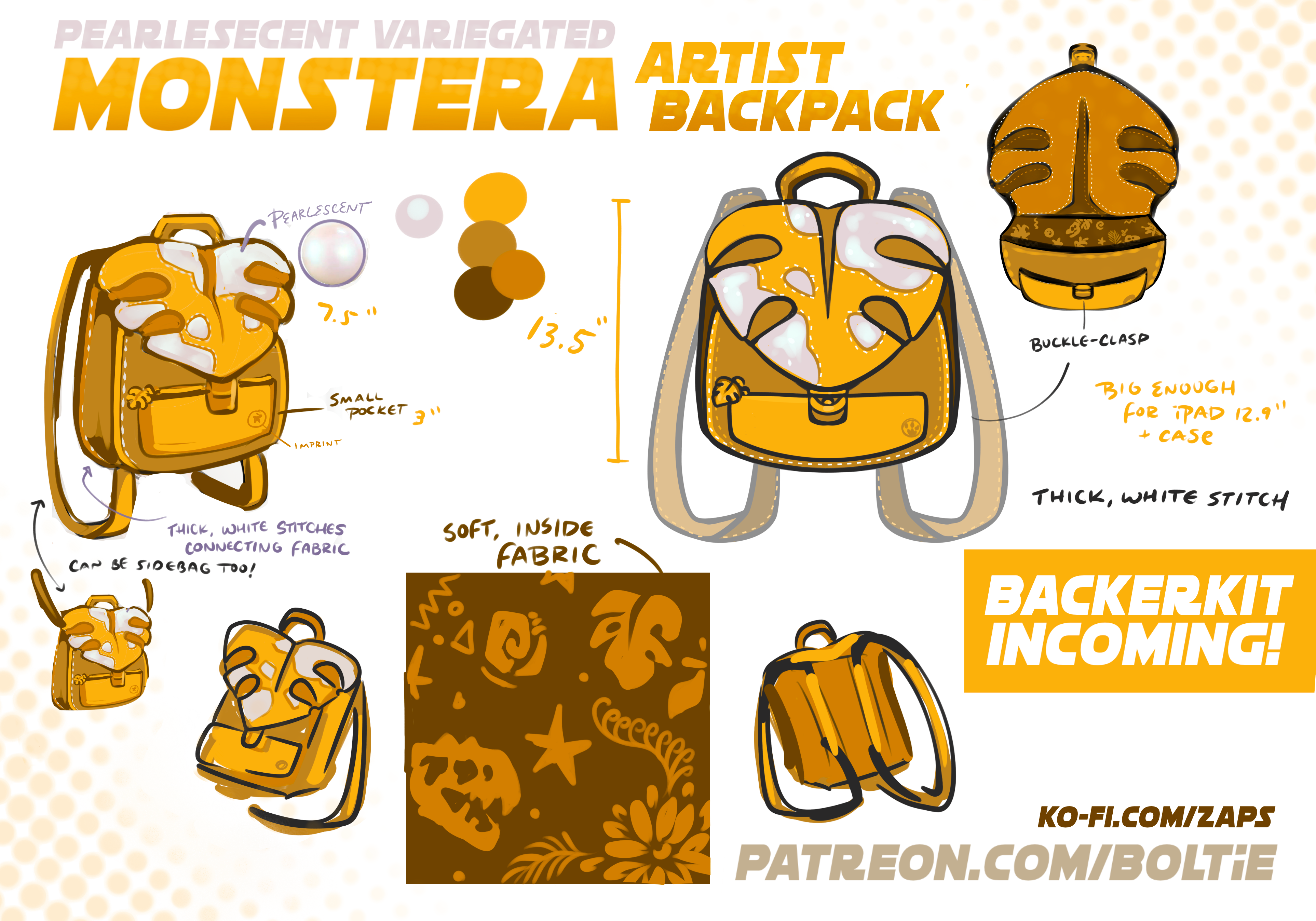 Get Ready for Monstera Leaf Artist Backpack