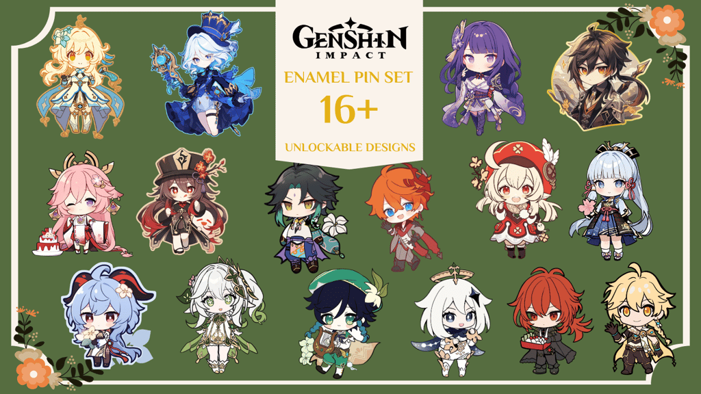 Get Ready for Genshin Impact Enamel Pins – ❀ Spring Bloom Limited Set