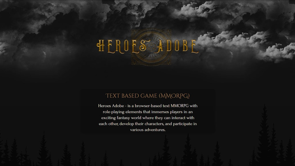 Get Ready for Heroes Adobe - Browser-based text MMORPG