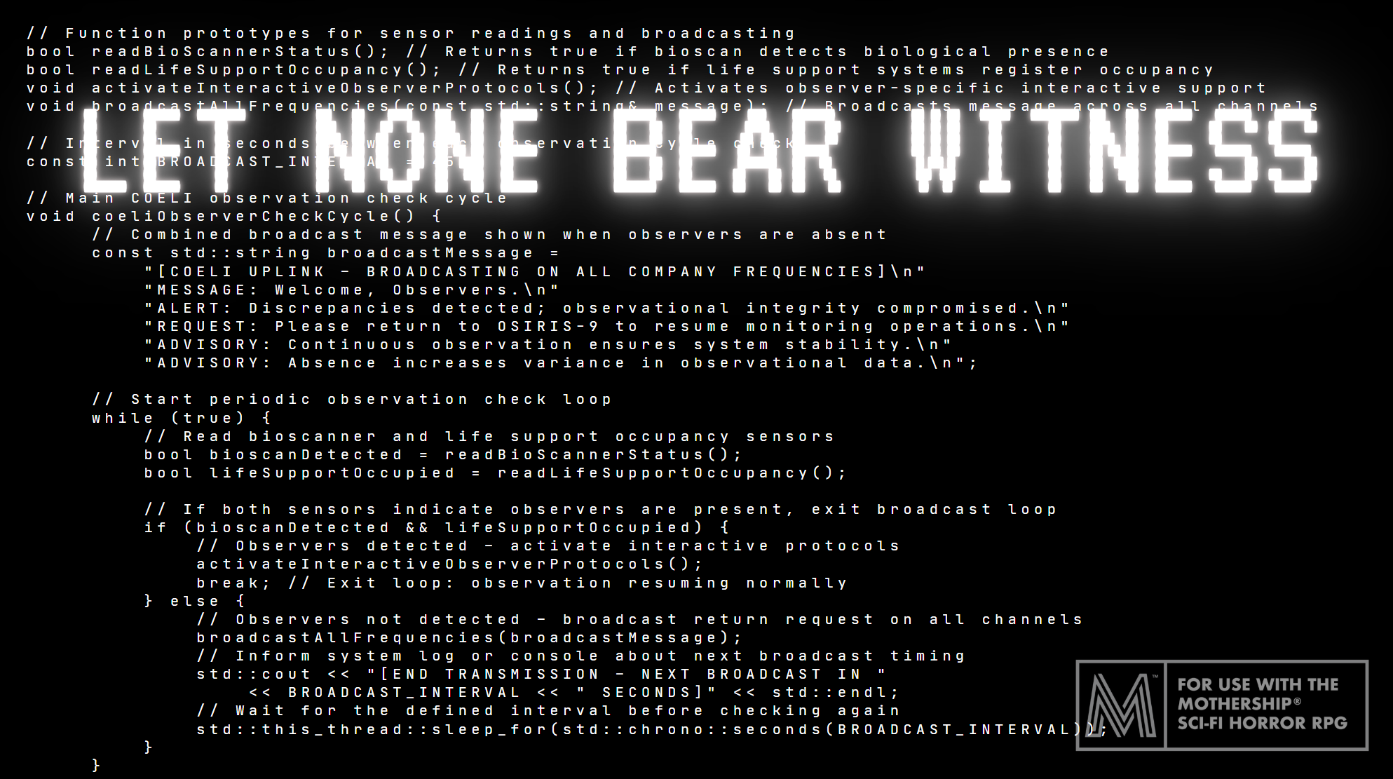 Get Ready for Let None Bear Witness