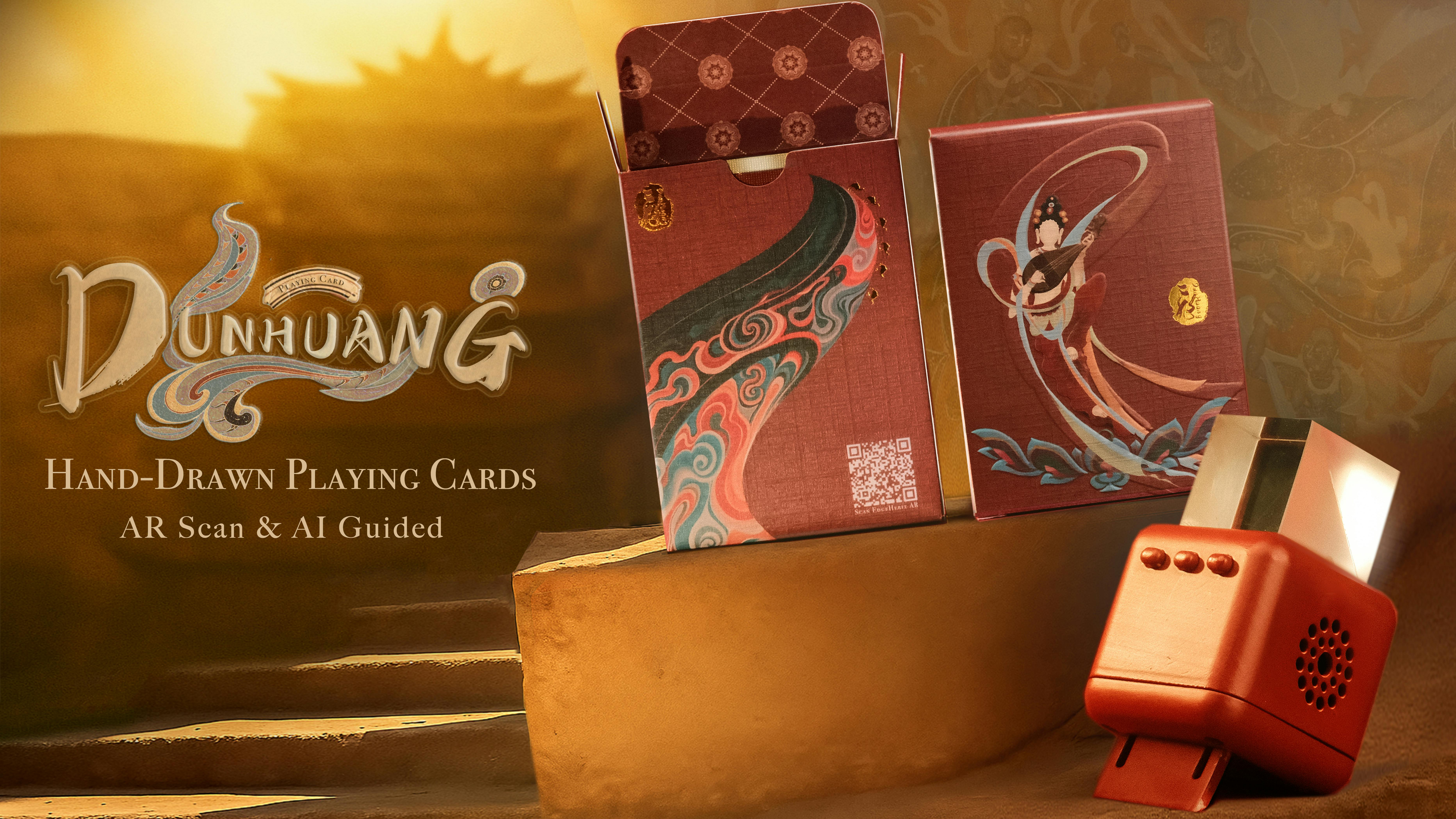 Get Ready for Hand-Drawn Flying Apsaras AR+Al Storytelling Playing Cards