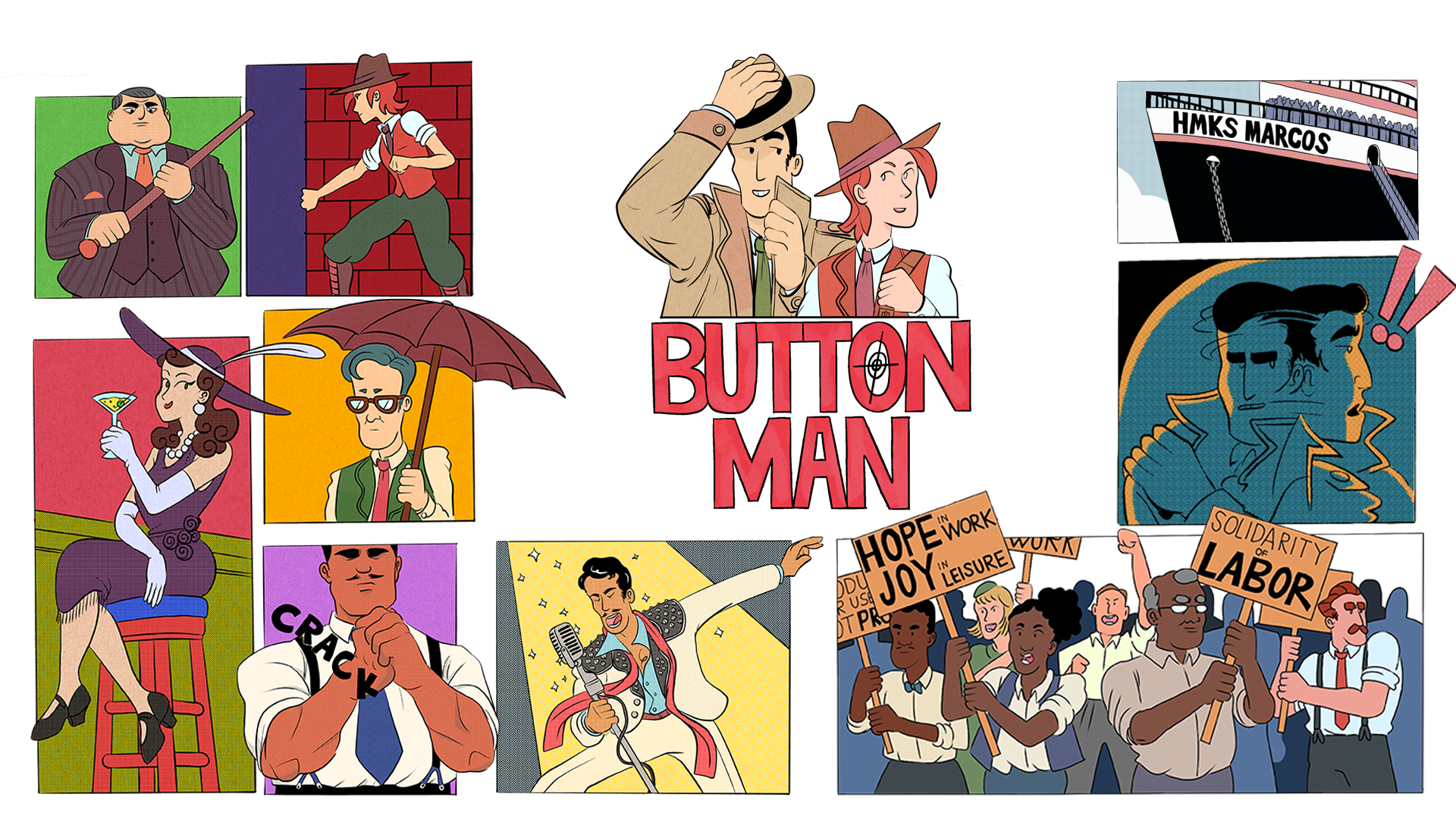Join the adventure at Button Man!