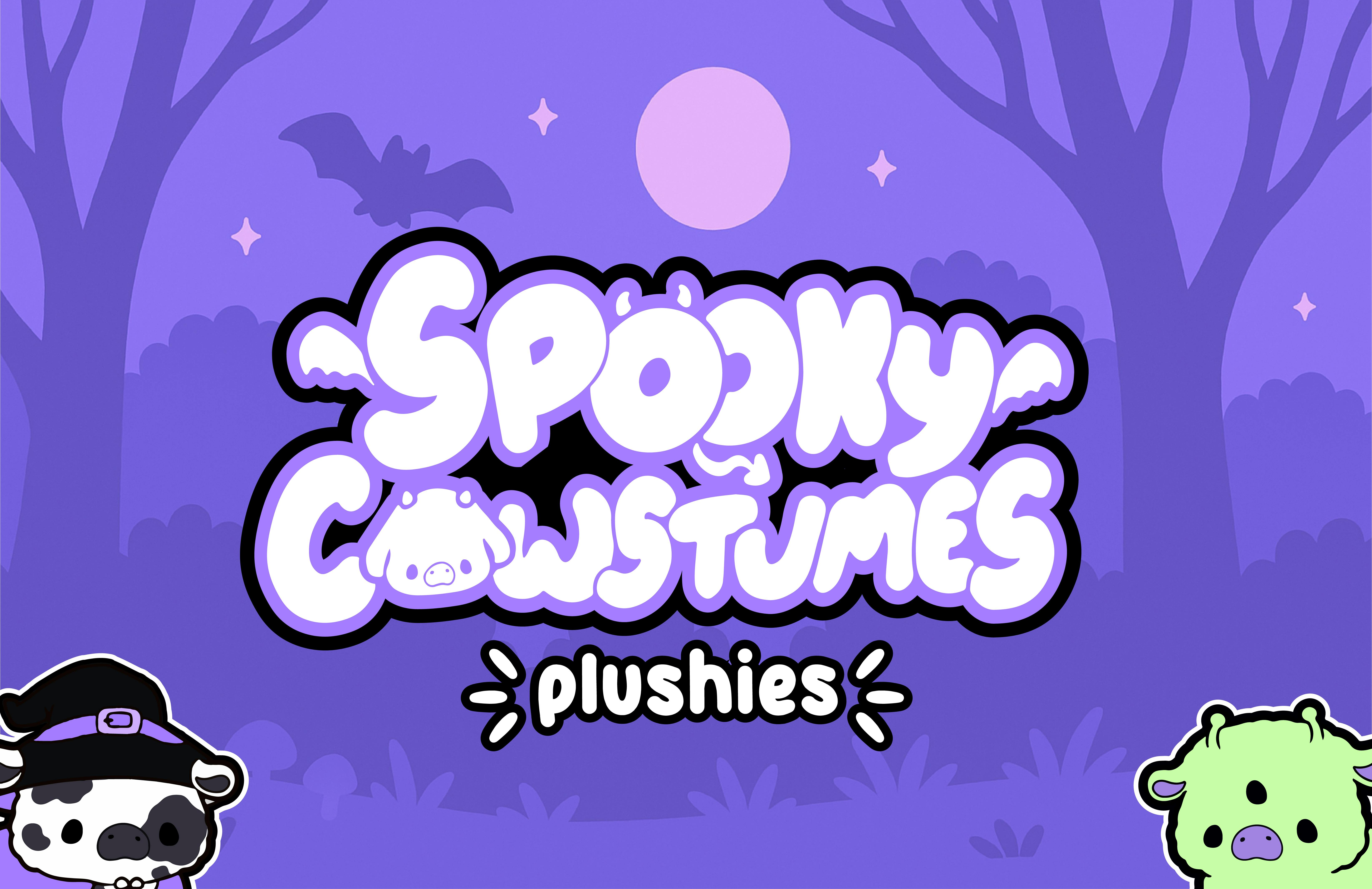 Get Ready for Spooky Cowstumes Plushies ̖́-