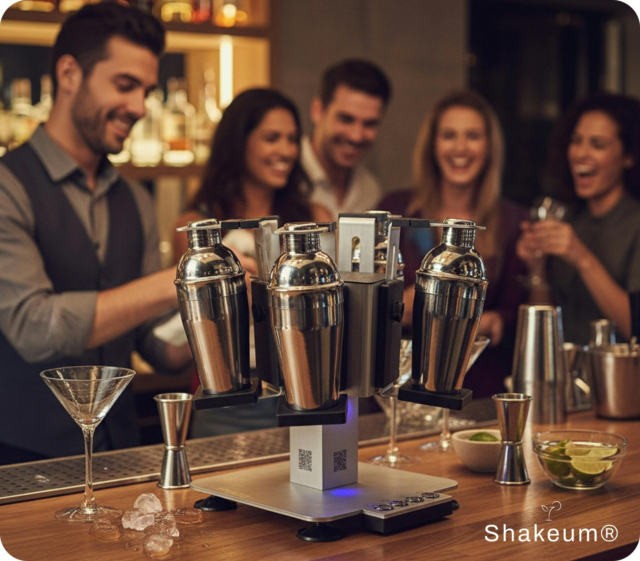 Get Ready for Shakeum® - 4 Bottles 3D Motion Cocktail Shaker