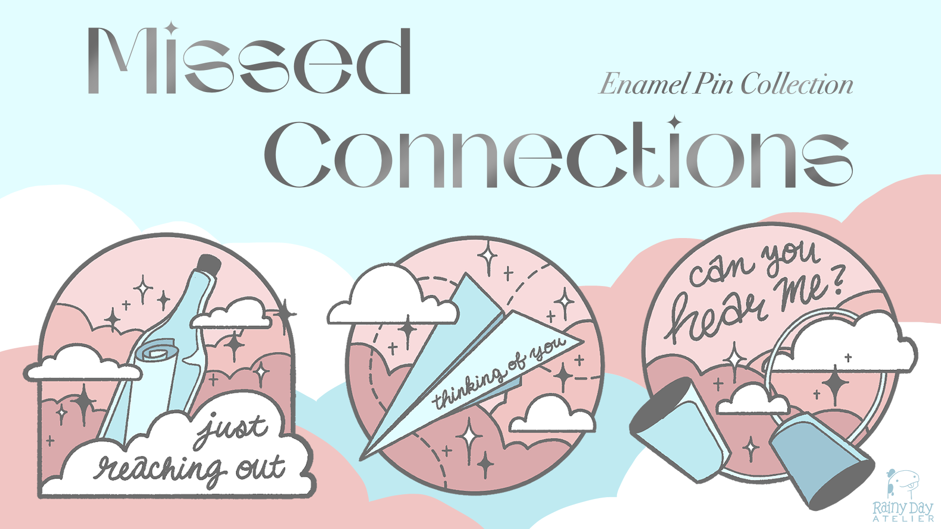 Missed Connections: a dreamy nostalgic pin set
