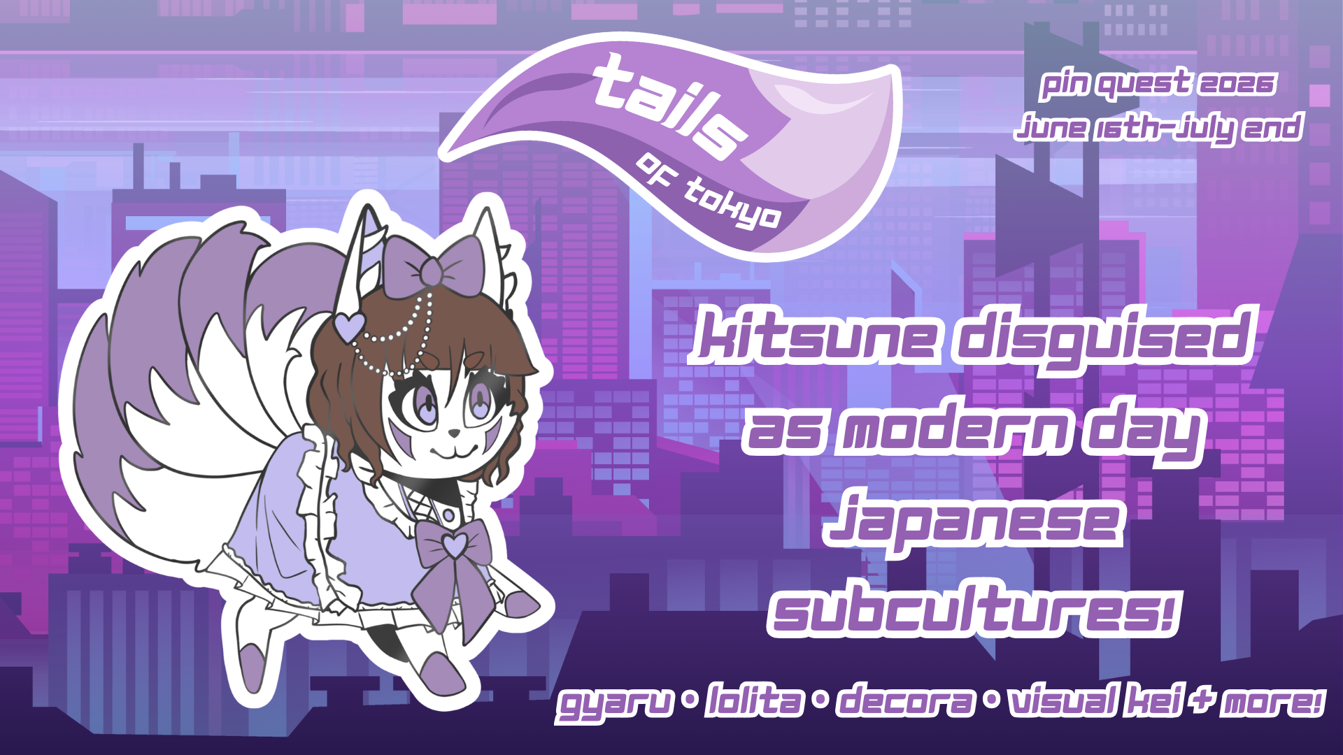 Get Ready for Tails of Tokyo | Modern Day Kitsune Enamel Pins!