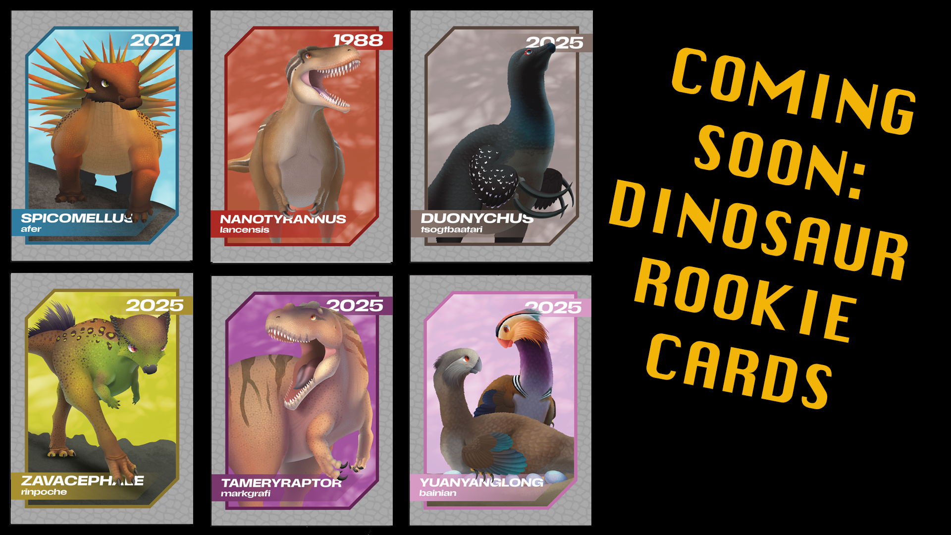 Dinosaur Rookie Cards - Celebrating New Dinosaurs!