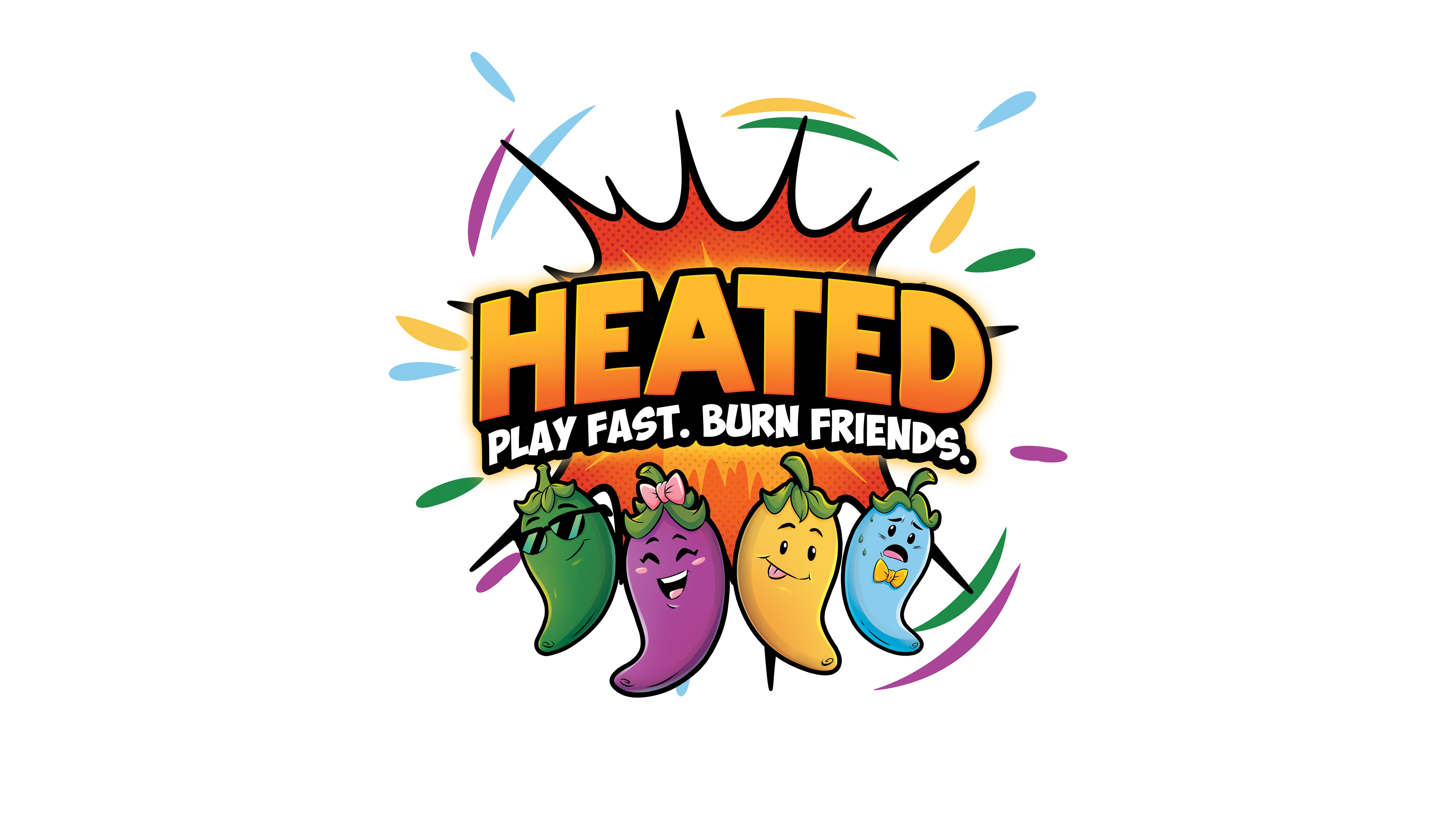 Get Ready for HEATED - Play fast. Burn Friends. The family-friendly, colorblind accessible, card-shedding game