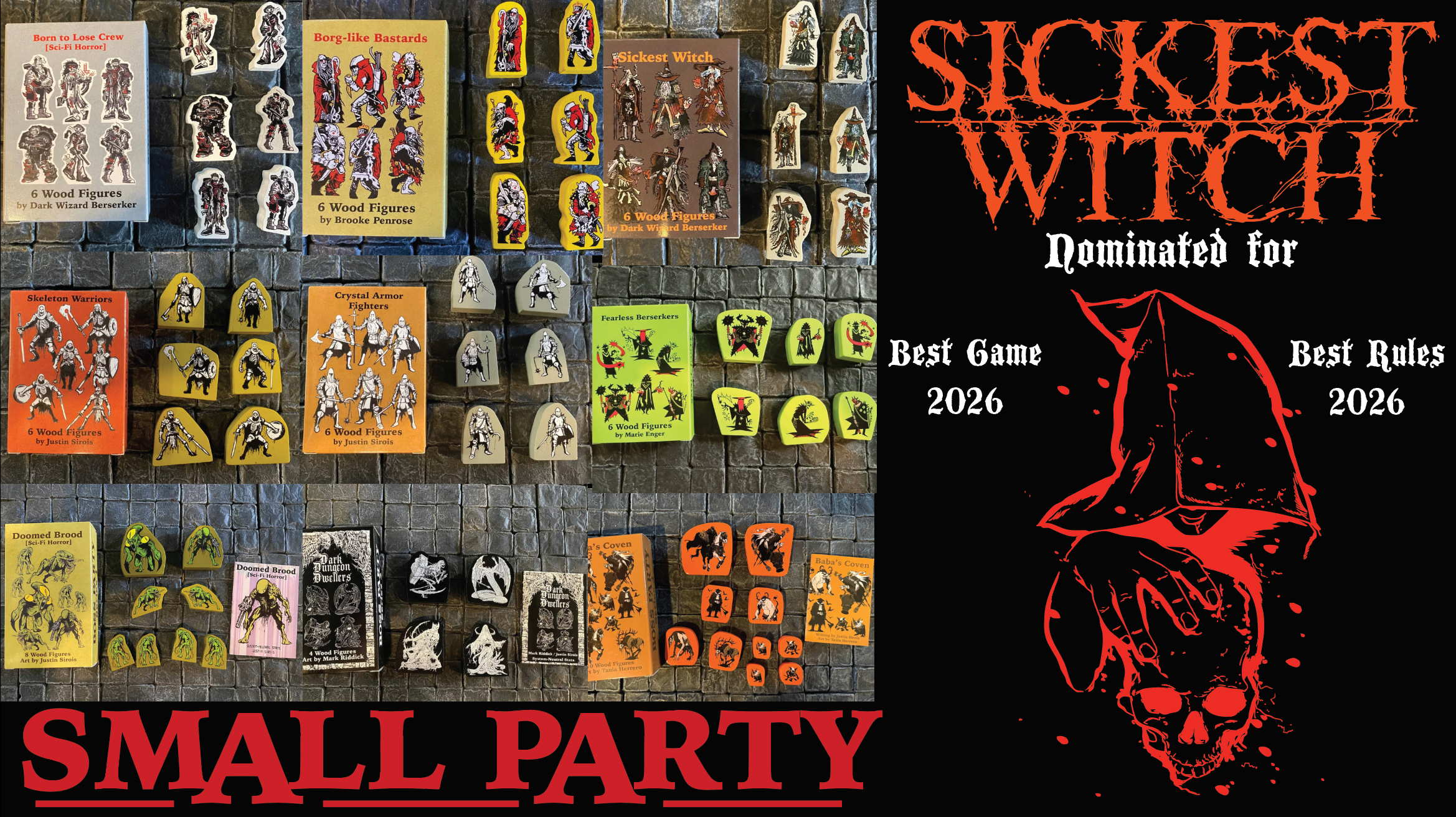 Get Ready for Sickest Witch RPG and Small and Boss Party Sets of Minis