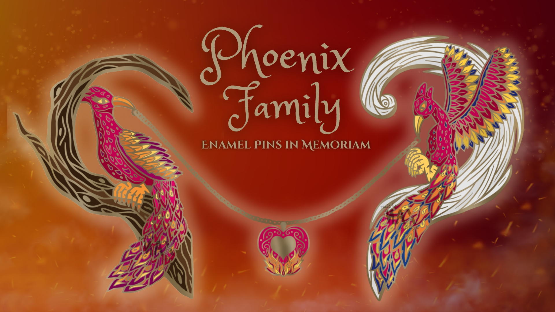 Get Ready for Phoenix Family | Enamel Pin Collar Chains