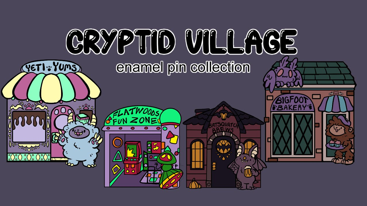 Get Ready for Cryptid Village pins