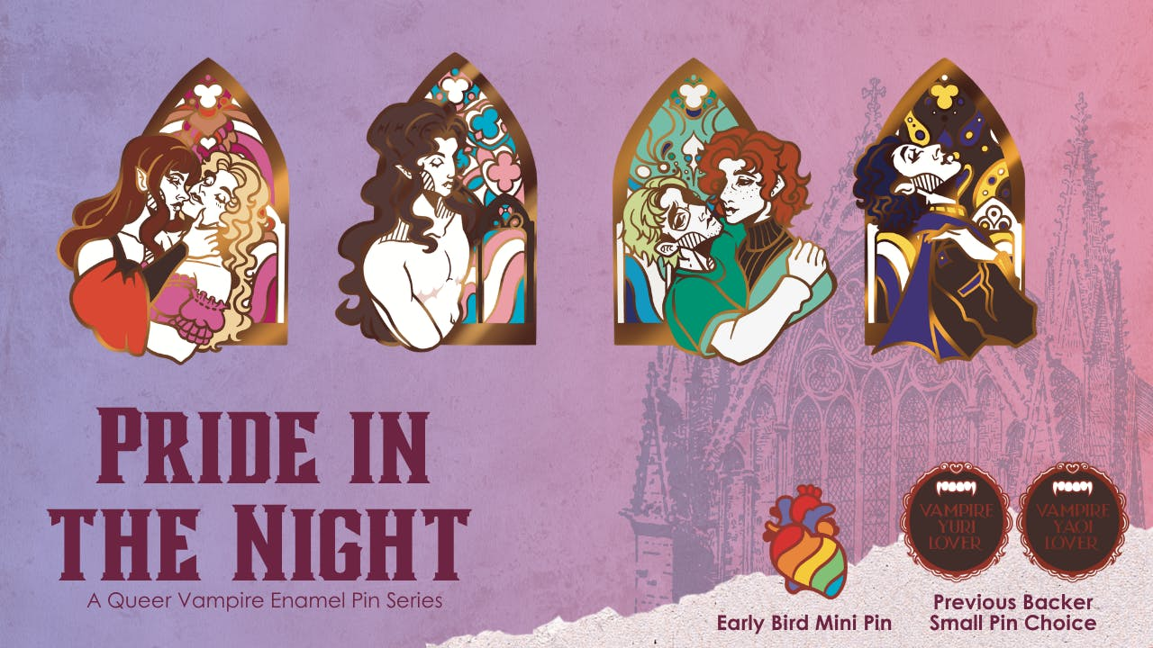 Join the Coven for Pride in the Night: Queer Vampire Enamel Pins