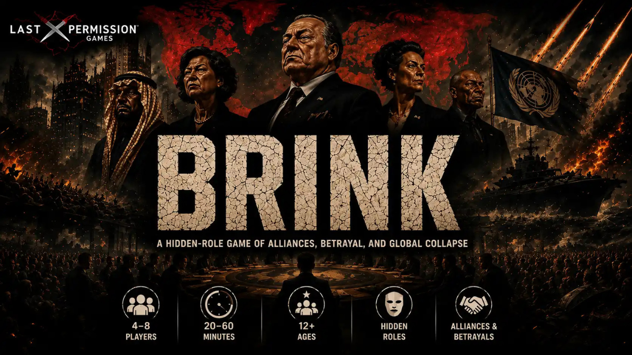 Get Ready for BRINK — A Political Hidden-Role Card Game