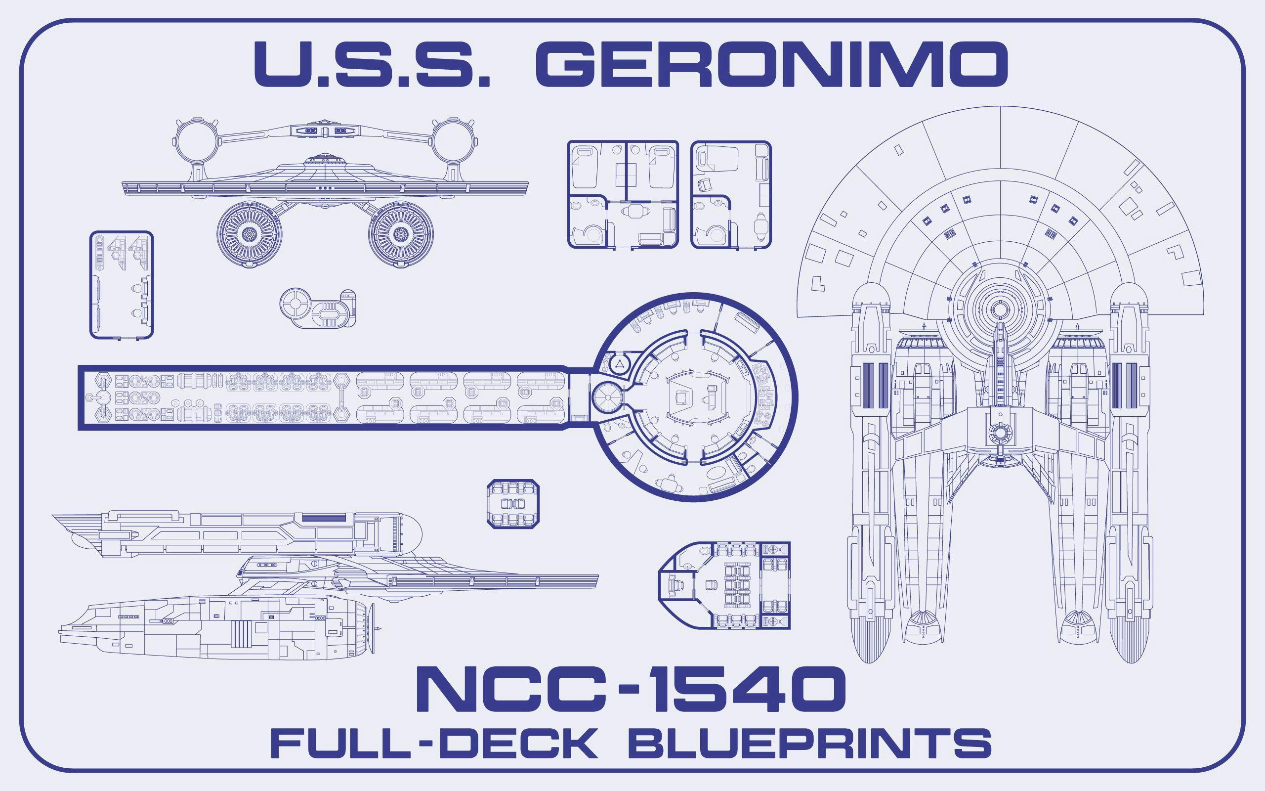 Get Ready for Axanar USS Geronimo Class Starship Blueprints