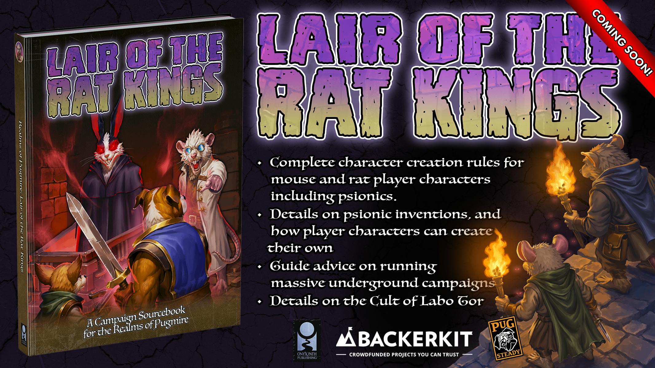 Get Ready for Lair of the Rat Kings TTRPG Book for Realms of Pugmire