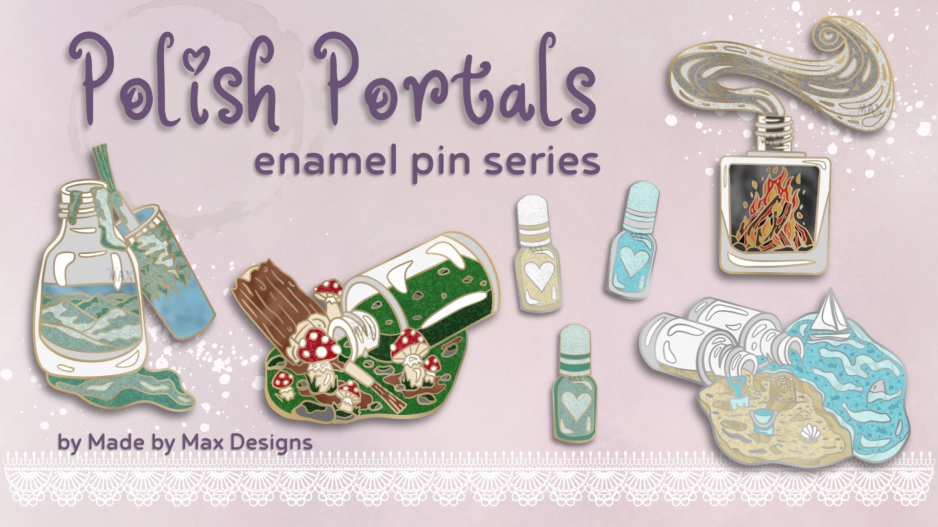 Get Ready for Polish Portals | Nostalgic Nail Polish Inspired Enamel Pins